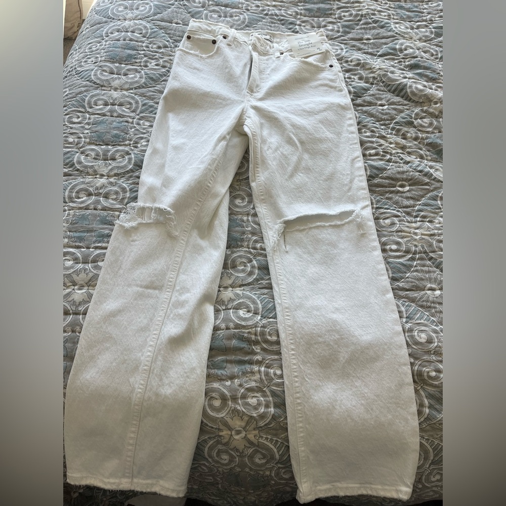 Abercrombie white denim